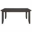 Pemberly Row 5-piece Rectangular Dining Table Set in Dark Grey