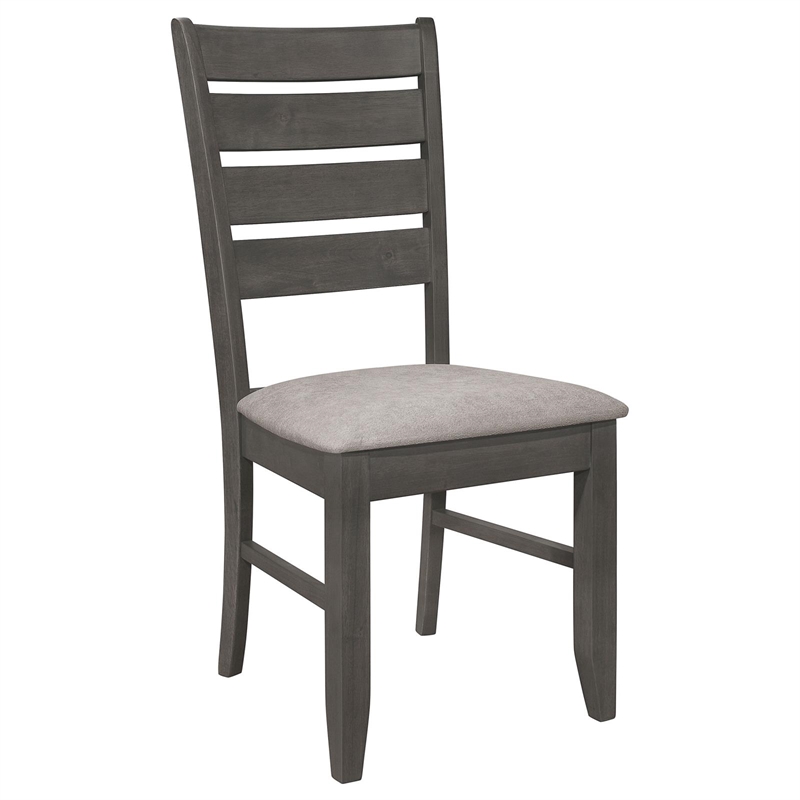 Pemberly Row 5-piece Rectangular Dining Table Set in Dark Grey