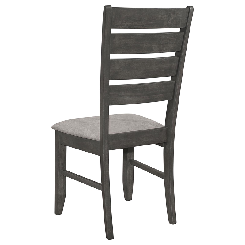 Pemberly Row 5-piece Rectangular Dining Table Set in Dark Grey