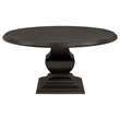 Pemberly Row 7-Piece Round Wood Dining Table Set in Dark Cocoa Brown