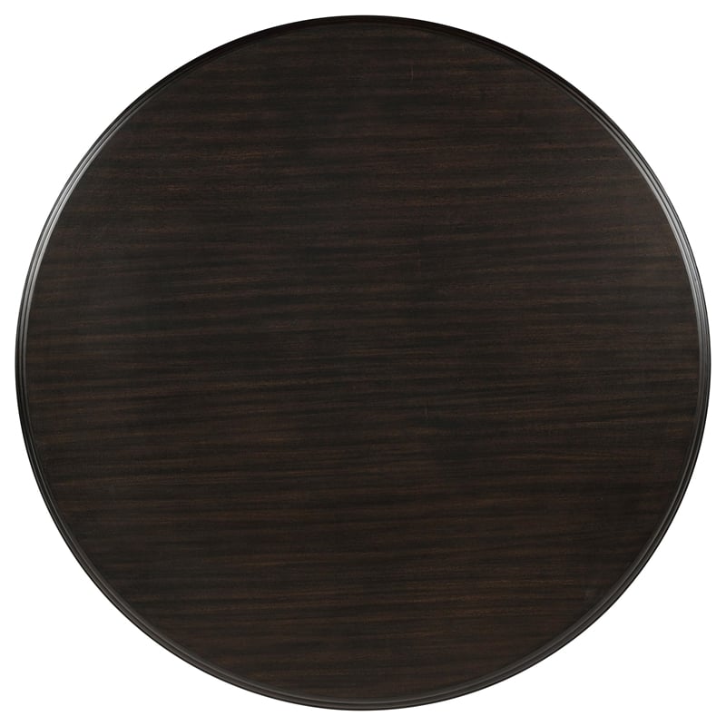 Pemberly Row 7-Piece Round Wood Dining Table Set in Dark Cocoa Brown