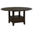 Pemberly Row 5-Piece 60-Inch Round Wood Dining Table Set in Dark Cocoa