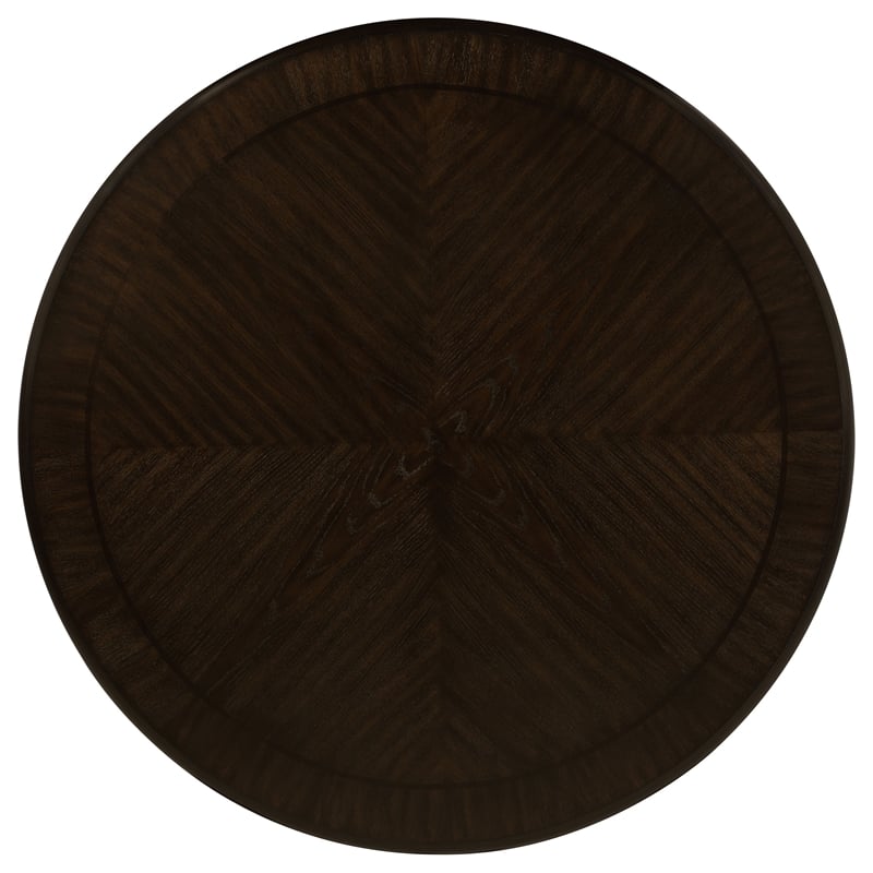 Pemberly Row 5-Piece 60-Inch Round Wood Dining Table Set in Dark Cocoa