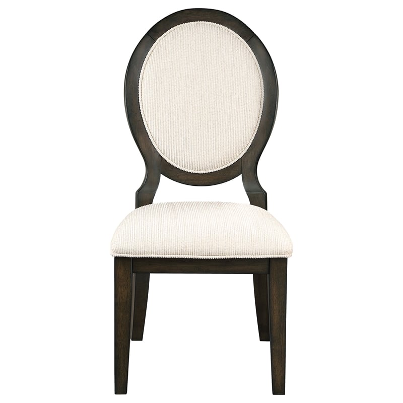 Pemberly Row 5-Piece 60-Inch Round Wood Dining Table Set in Dark Cocoa