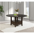 Pemberly Row 60-Inch Round Dining Table with Drawer in Dark Cocoa