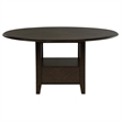 Pemberly Row 60-Inch Round Dining Table with Drawer in Dark Cocoa
