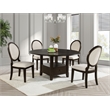Pemberly Row 60-Inch Round Dining Table with Drawer in Dark Cocoa