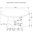 Pemberly Row 60-Inch Round Dining Table with Drawer in Dark Cocoa