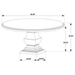 Pemberly Row 5-Piece Round Wood Dining Table Set in Dark Cocoa Brown/Cream