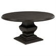 Pemberly Row 5-Piece Round Wood Dining Table Set in Dark Cocoa Brown/Cream