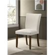 Pemberly Row Armless Upholstered Dining Side Chair Set of 2 in Beige