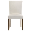 Pemberly Row Armless Upholstered Dining Side Chair Set of 2 in Beige