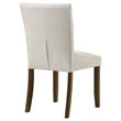 Pemberly Row Armless Upholstered Dining Side Chair Set of 2 in Beige