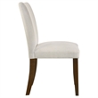 Pemberly Row Armless Upholstered Dining Side Chair Set of 2 in Beige
