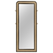 Pemberly Row Cane Weave Full Length Standing Floor Mirror in Black