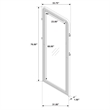 Pemberly Row Cane Weave Full Length Standing Floor Mirror in Black