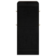 Pemberly Row Cane Weave Full Length Standing Floor Mirror in Black