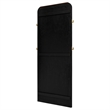 Pemberly Row Cane Weave Full Length Standing Floor Mirror in Black
