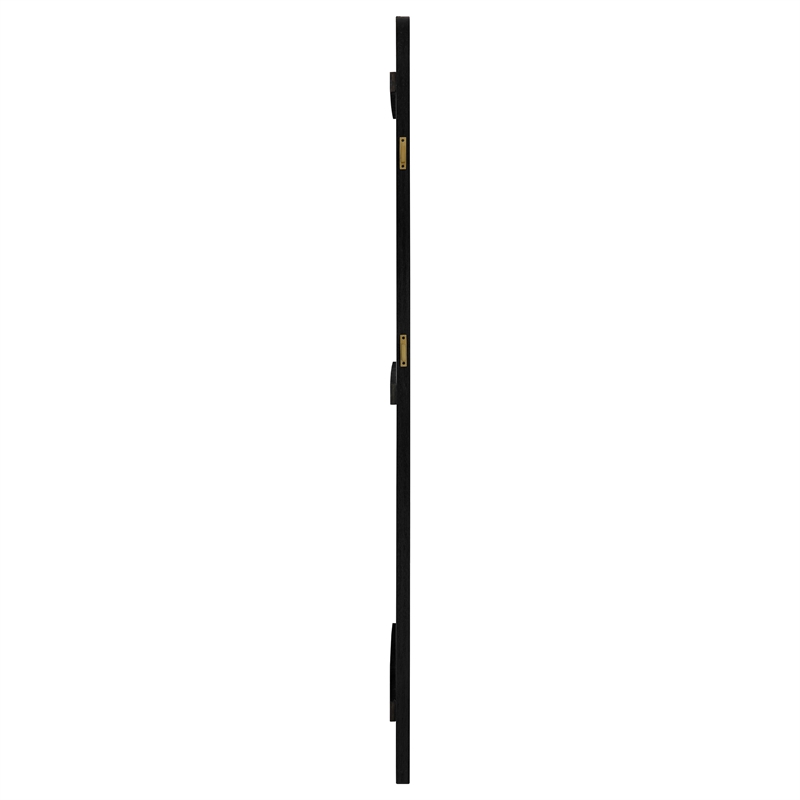 Pemberly Row Cane Weave Full Length Standing Floor Mirror in Black