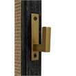 Pemberly Row Cane Weave Full Length Standing Floor Mirror in Black
