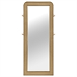 Pemberly Row Cane Weave Full Length Standing Floor Mirror in Sand Wash