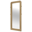 Pemberly Row Cane Weave Full Length Standing Floor Mirror in Sand Wash