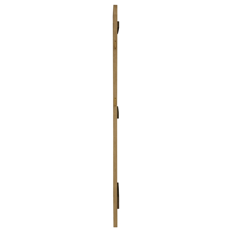 Pemberly Row Cane Weave Full Length Standing Floor Mirror in Sand Wash