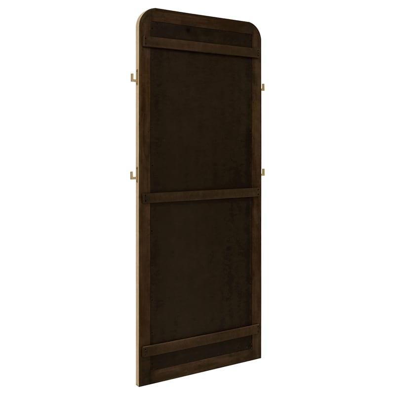 Pemberly Row Cane Weave Full Length Standing Floor Mirror in Sand Wash