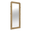 Pemberly Row Cane Weave Full Length Standing Floor Mirror in Sand Wash