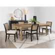 Pemberly Row 5-Piece Extension Leaf Dining Table Set in Sand Wash and Black