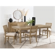 Pemberly Row 5-Piece Extension Leaf Dining Table Set in Sand Wash