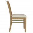 Pemberly Row Rattan Cane Wood Dining Side Chair Set of 2 in Sand Wash