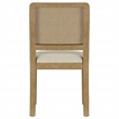 Pemberly Row Rattan Cane Wood Dining Side Chair Set of 2 in Sand Wash