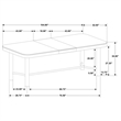Pemberly Row 104-Inch Extension Leaf Wood Dining Table in Sand Wash
