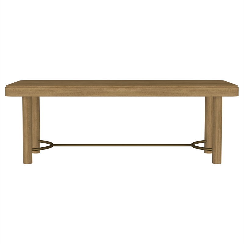 Pemberly Row 104-Inch Extension Leaf Wood Dining Table in Sand Wash