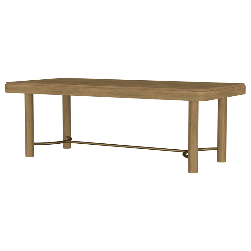 Pemberly Row 104-Inch Extension Leaf Wood Dining Table in Sand Wash