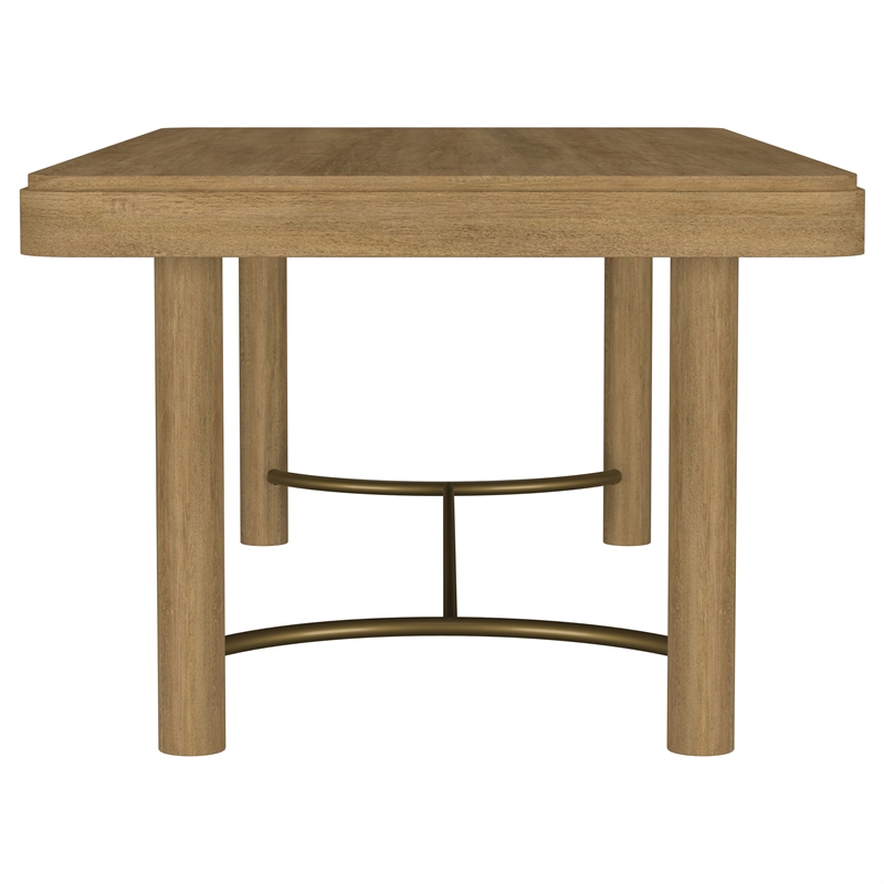 Pemberly Row 104-Inch Extension Leaf Wood Dining Table in Sand Wash