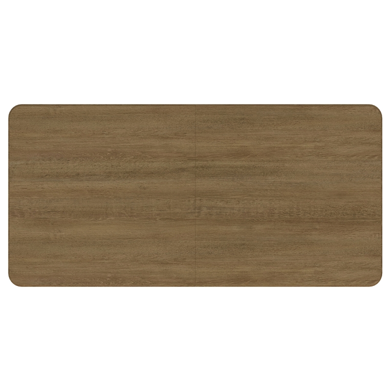 Pemberly Row 104-Inch Extension Leaf Wood Dining Table in Sand Wash