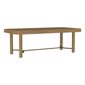 Pemberly Row 104-Inch Extension Leaf Wood Dining Table in Sand Wash