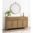 Pemberly Row 65-Inch 2-Drawer Cane Door Dining Sideboard in Sand Wash