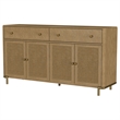 Pemberly Row 65-Inch 2-Drawer Cane Door Dining Sideboard in Sand Wash