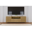 Pemberly Row Rattan Cane 2-Door TV Stand Media Console in Sand Wash