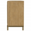 Pemberly Row Rattan Cane 2-Door TV Stand Media Console in Sand Wash