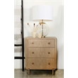 Pemberly Row 3-Drawer Nightstand with Dual USB Ports in Sand Wash