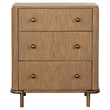 Pemberly Row 3-Drawer Nightstand with Dual USB Ports in Sand Wash