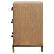 Pemberly Row 3-Drawer Nightstand with Dual USB Ports in Sand Wash