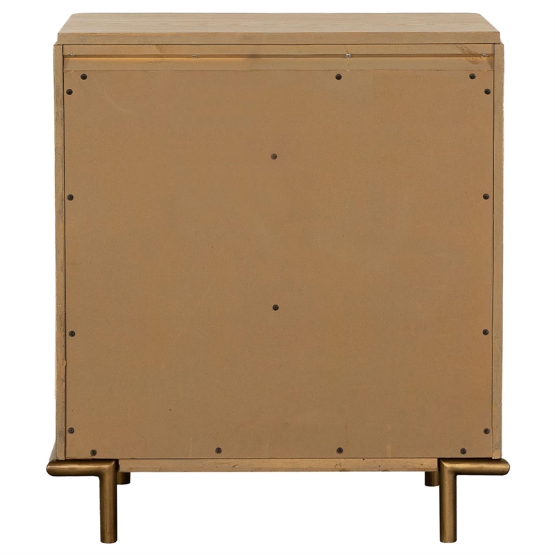 Pemberly Row 3-Drawer Nightstand with Dual USB Ports in Sand Wash