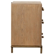 Pemberly Row 3-Drawer Nightstand with Dual USB Ports in Sand Wash