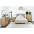 Pemberly Row 8-Drawer Dresser with Aged Brass Knobs in Sand Wash