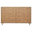 Pemberly Row 8-Drawer Dresser with Aged Brass Knobs in Sand Wash
